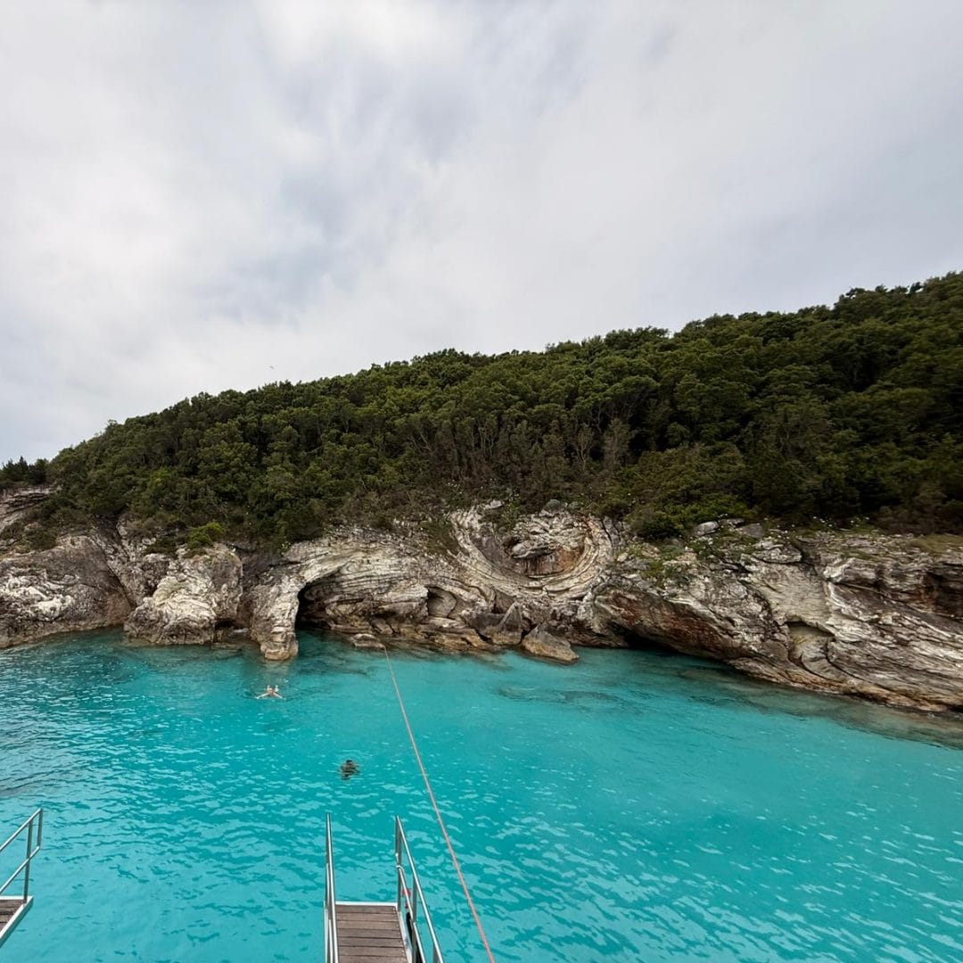 Paisagem natural em Corfu nas ilhas gregas